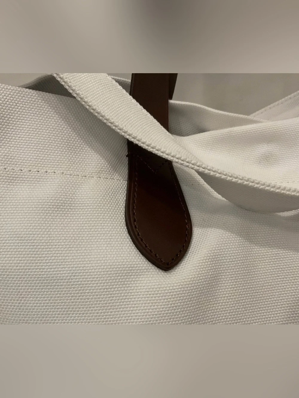 Polo Ralph Lauren White COLLEGIATE BEAR Canvas Embroidered SHOPPER Tote Bag